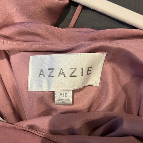 Azazie Vintage Mauve Stretch Satin Rylina Dress - Picture 7 of 7